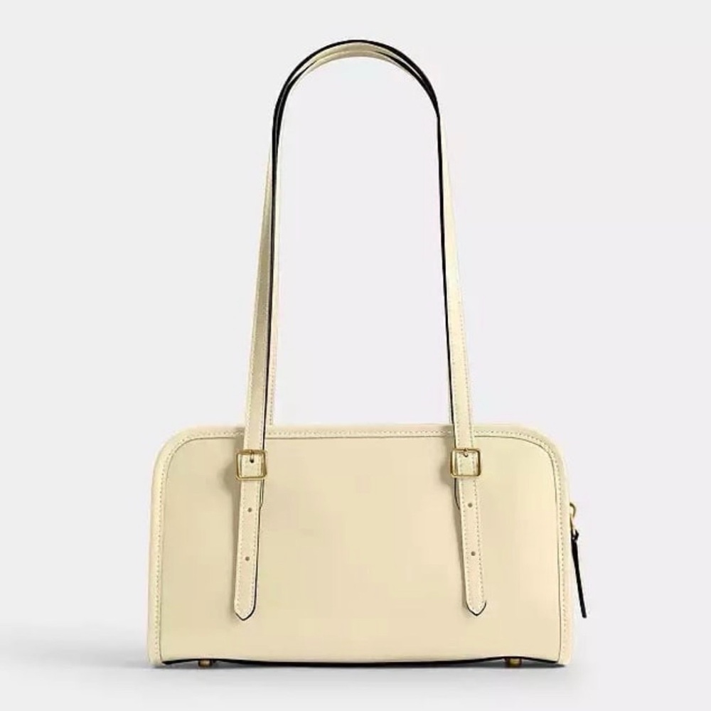 Coach Swing Zip Bag Full Size in Brass/Moonlight Glovetanned Leather NWT - Picture 11 of 16